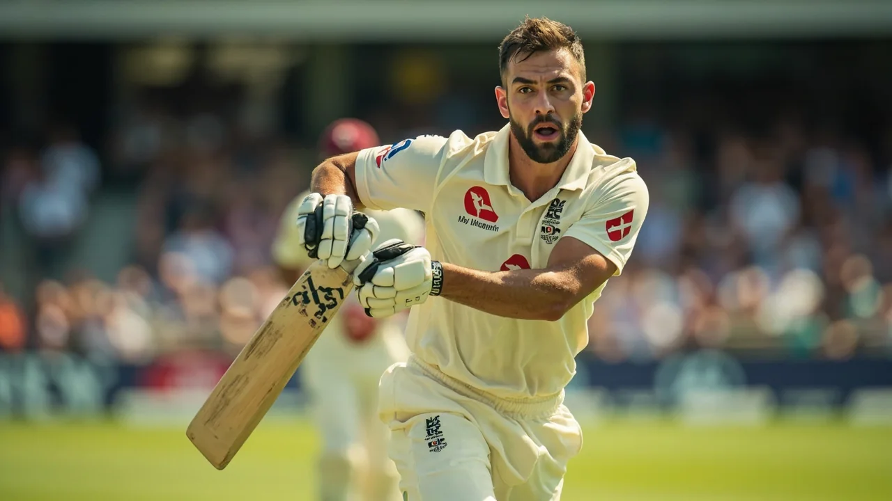 Ollie Sykes driving through the covers, the headline fantasy captaincy pick for Lancashire vs Surrey